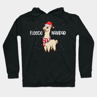 Christmas llama - Fleece Navidad Hoodie